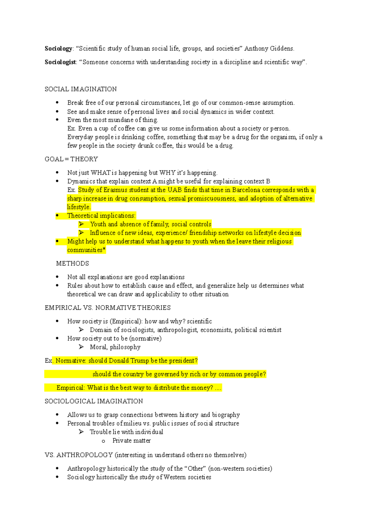 Sociology - Lecture Notes Second Semester - Sociology: Study Of Human ...