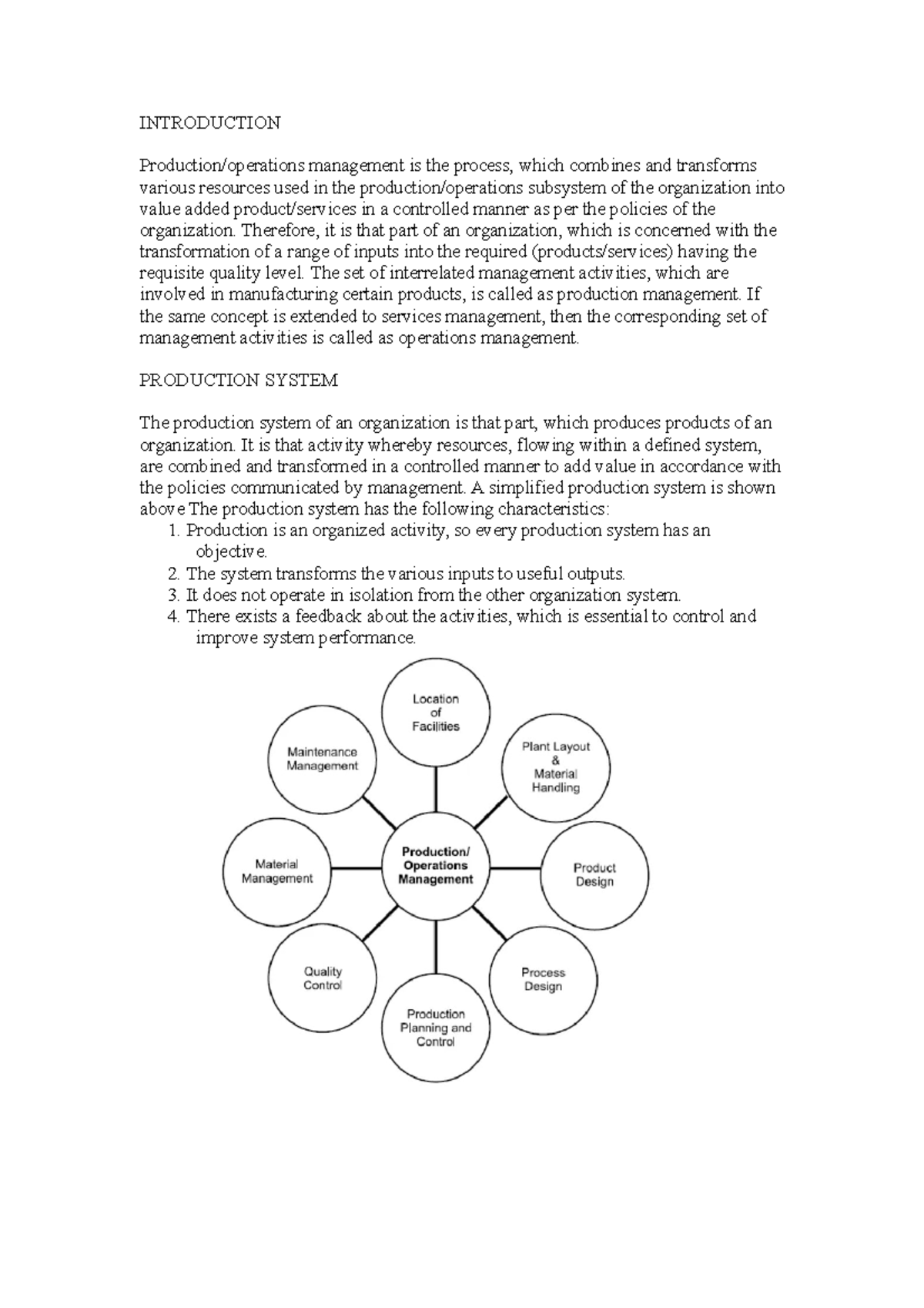 Lecture 1 Introduction to Operations Management - INTRODUCTION ...