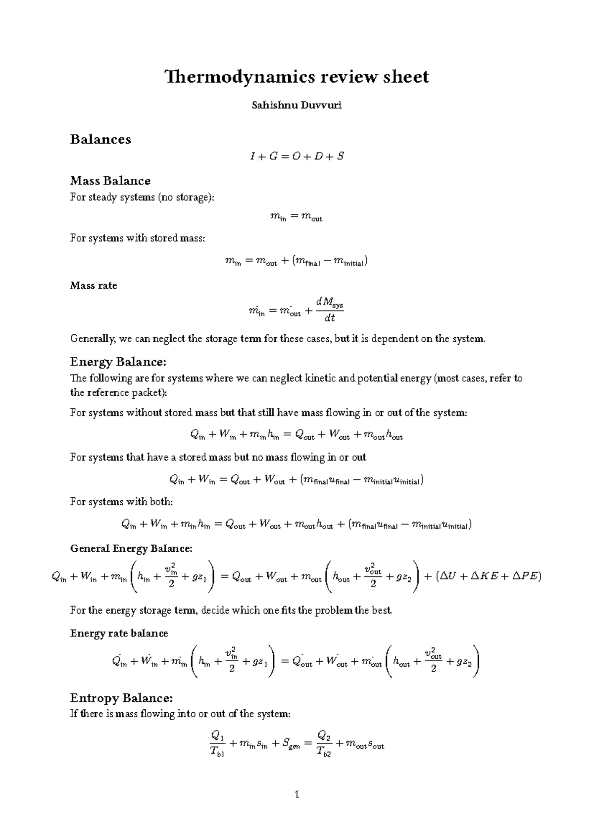 THERMODYNAMICS EXAM 1 REVIEW visual data 6