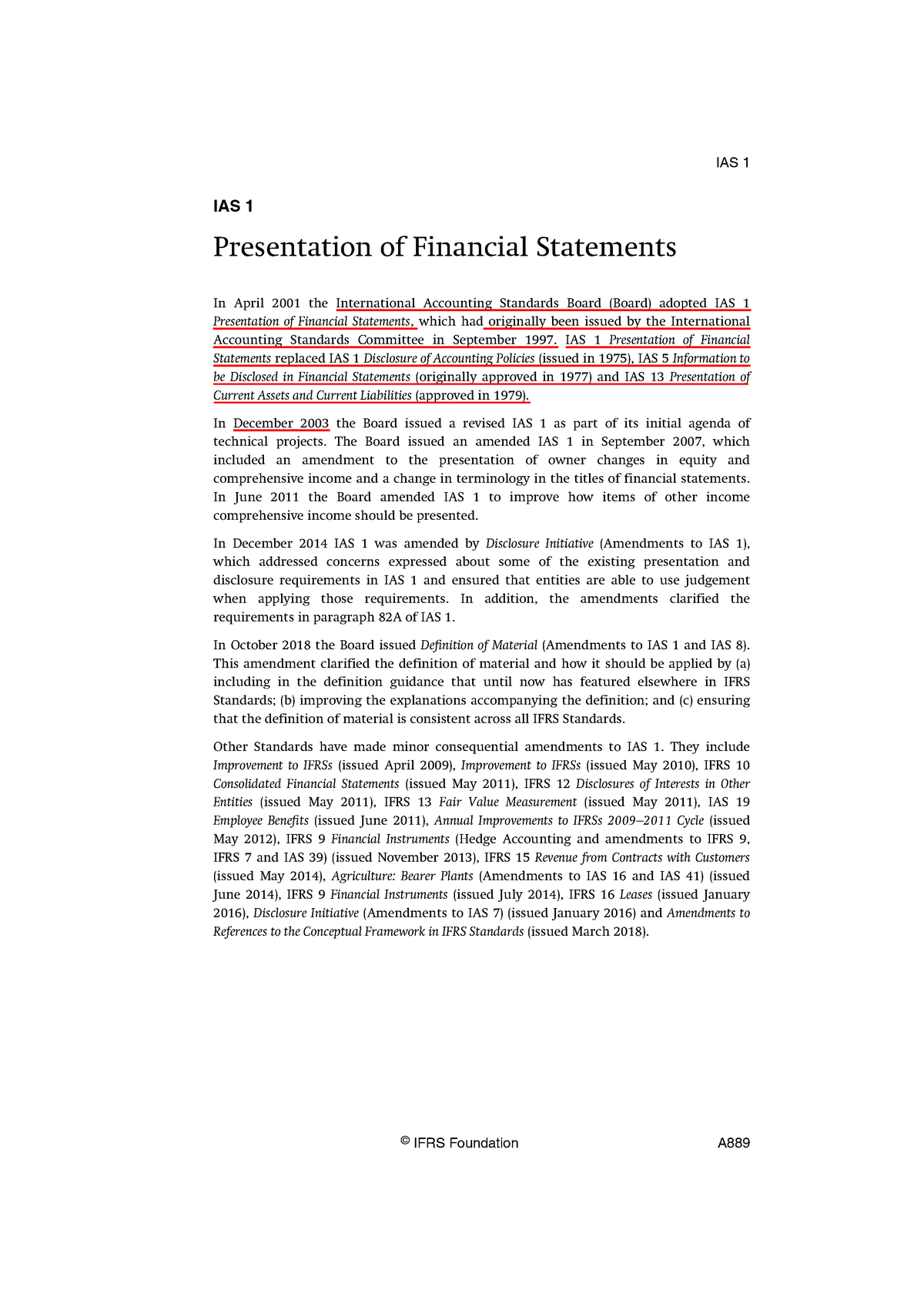 IAS 1 Presentation Of Financial Statements - IAS 1 Presentation Of ...