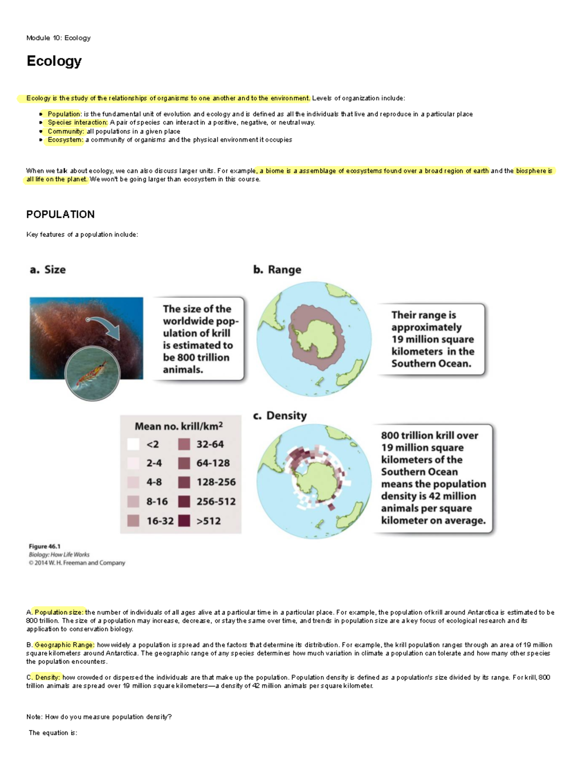 Module 10 Ecology - SUMMER 2021 Dr. Ziegler - Module 10: Ecology ...