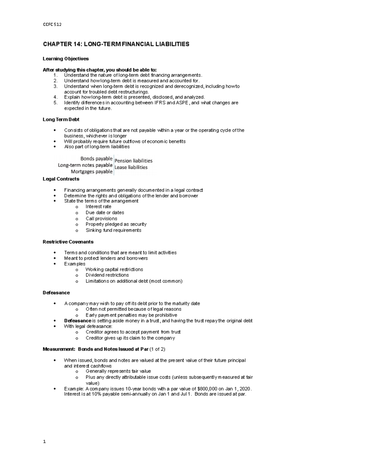 CCFC 512 - Chapter 14 - CHAPTER 14: LONG-TERM FINANCIAL LIABILITIES ...