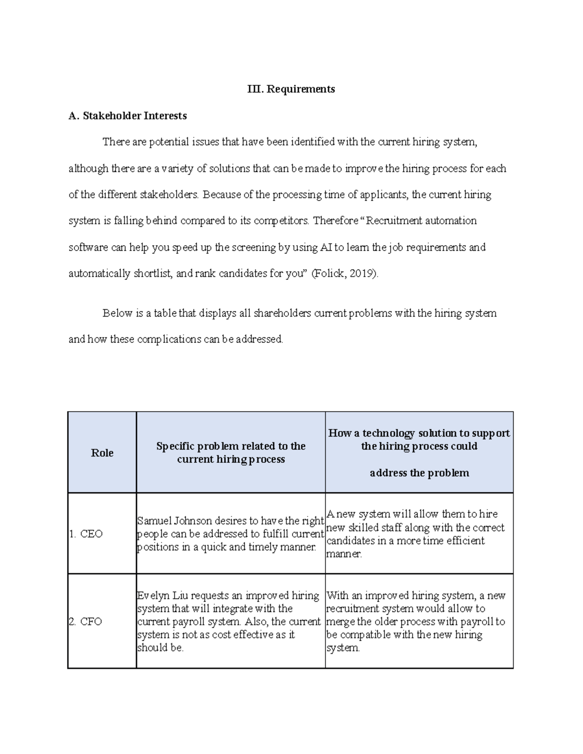 stage 3 assignment ifsm 300