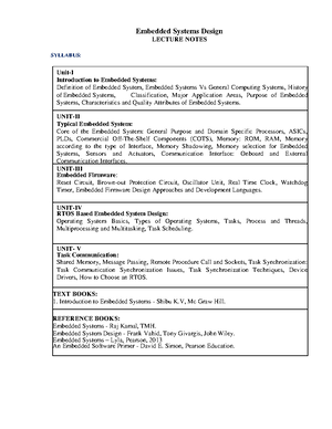 embedded c lecture notes