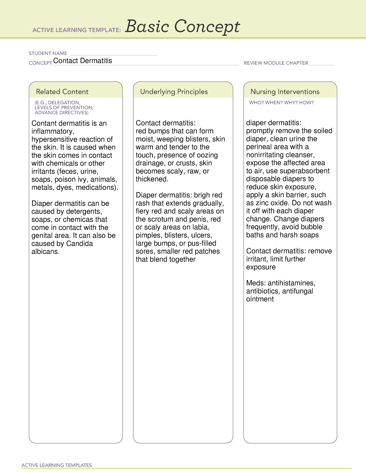 peds-contact-dermatitis-ati-practice-a-active-learning-templates