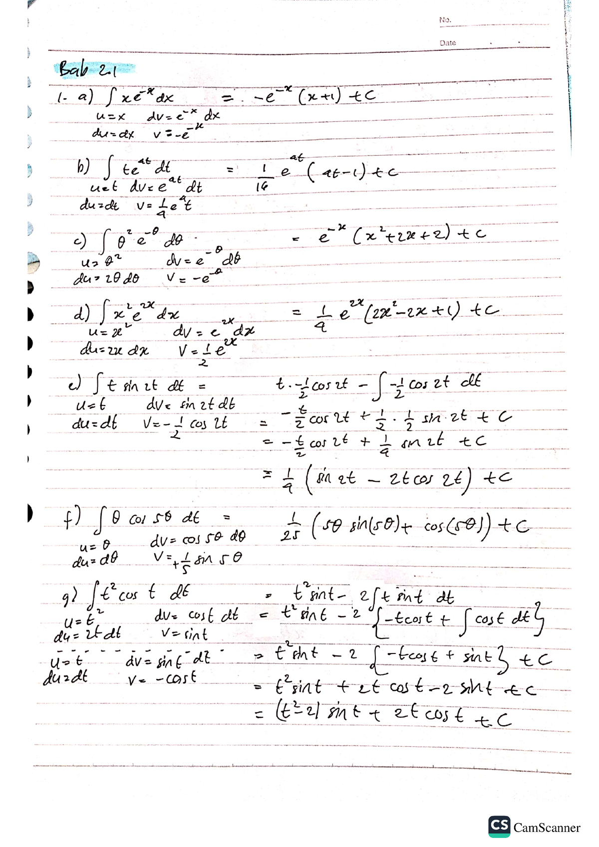 Jawaban Matematika 2 Bab 2.1 - Studocu