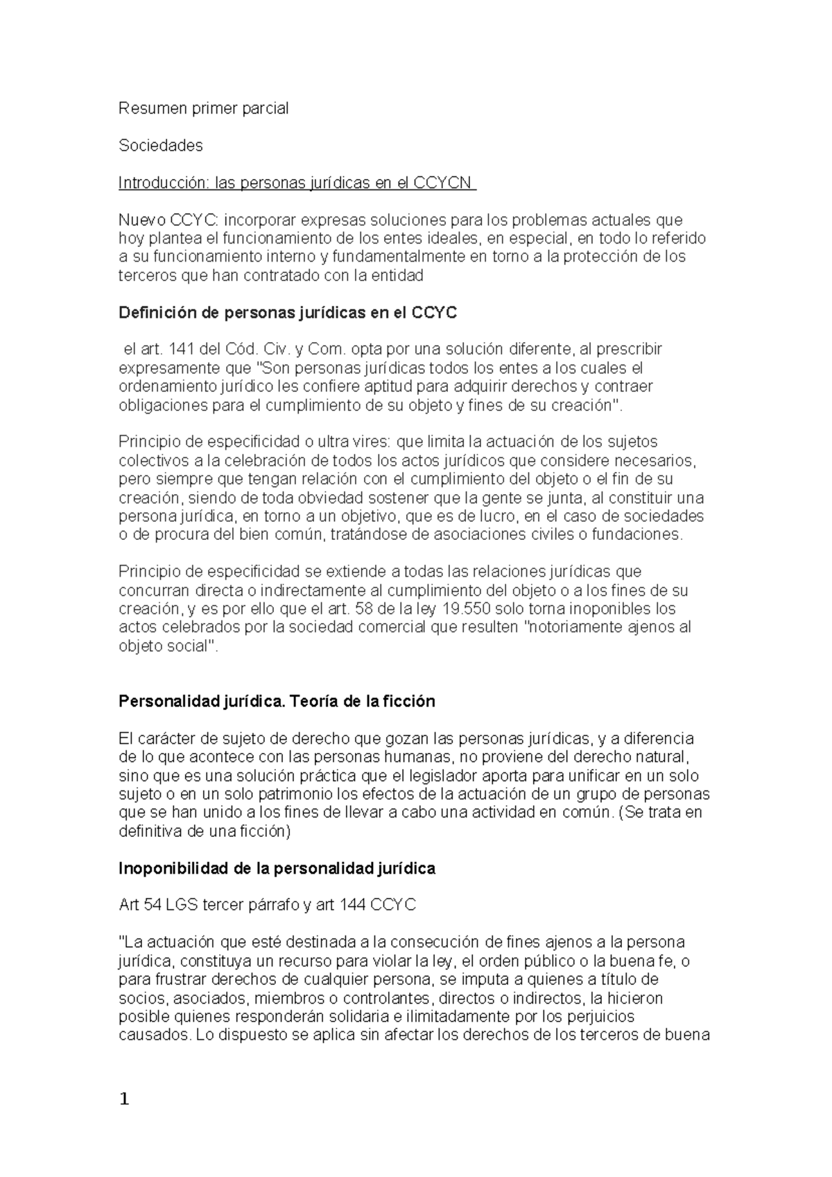 Resumen Primer Parcial Sociedades - Resumen Primer Parcial Sociedades ...