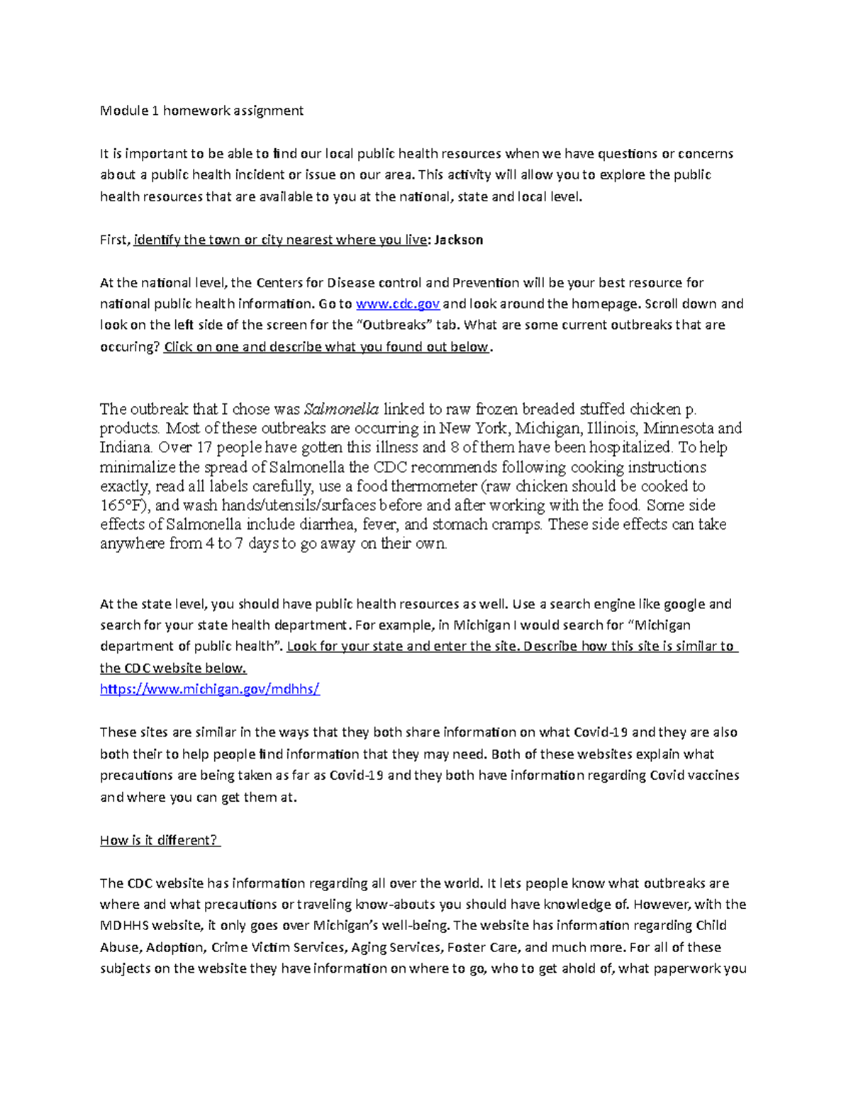 Module 1 homework assignment Module 1 homework assignment It is important to be able to find