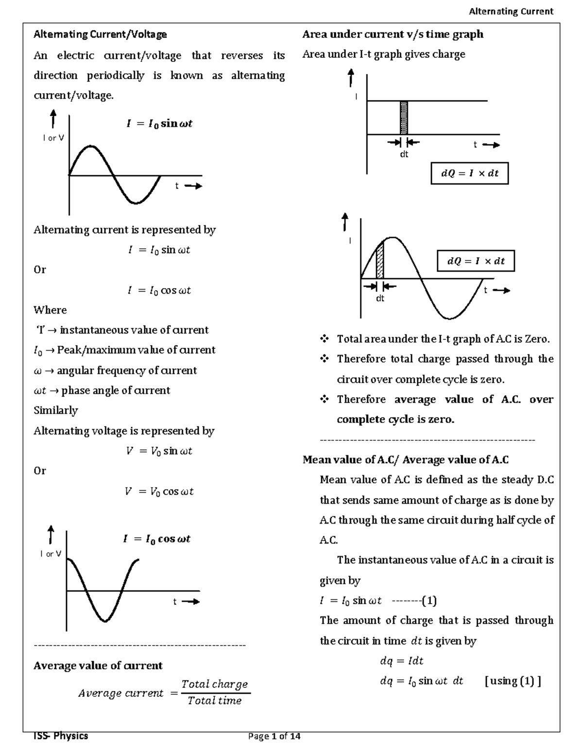 Alternating Current Final - Alternating Current/Voltage An electric ...