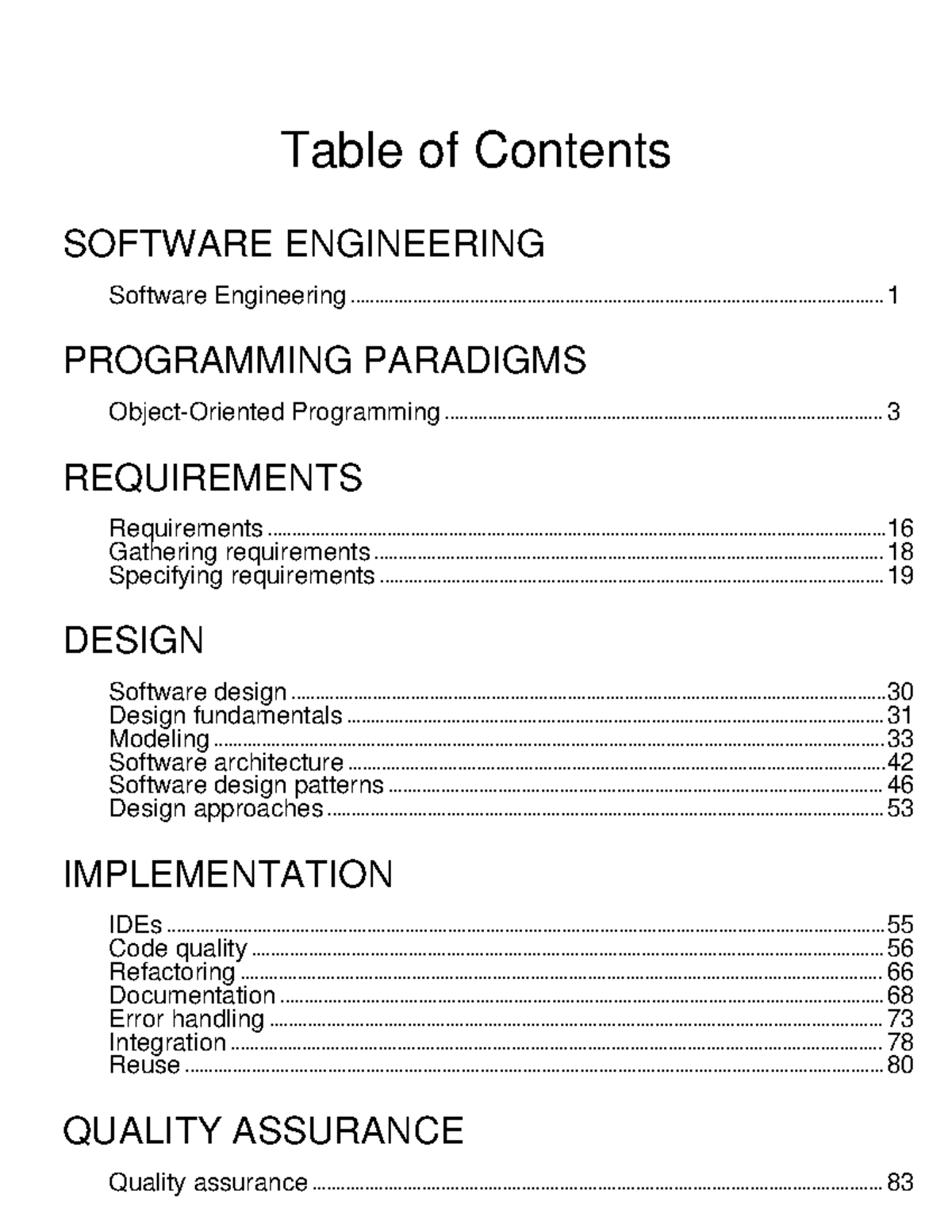 Textbook CS2103 Software engineering - Table of Contents SOFTWARE ...