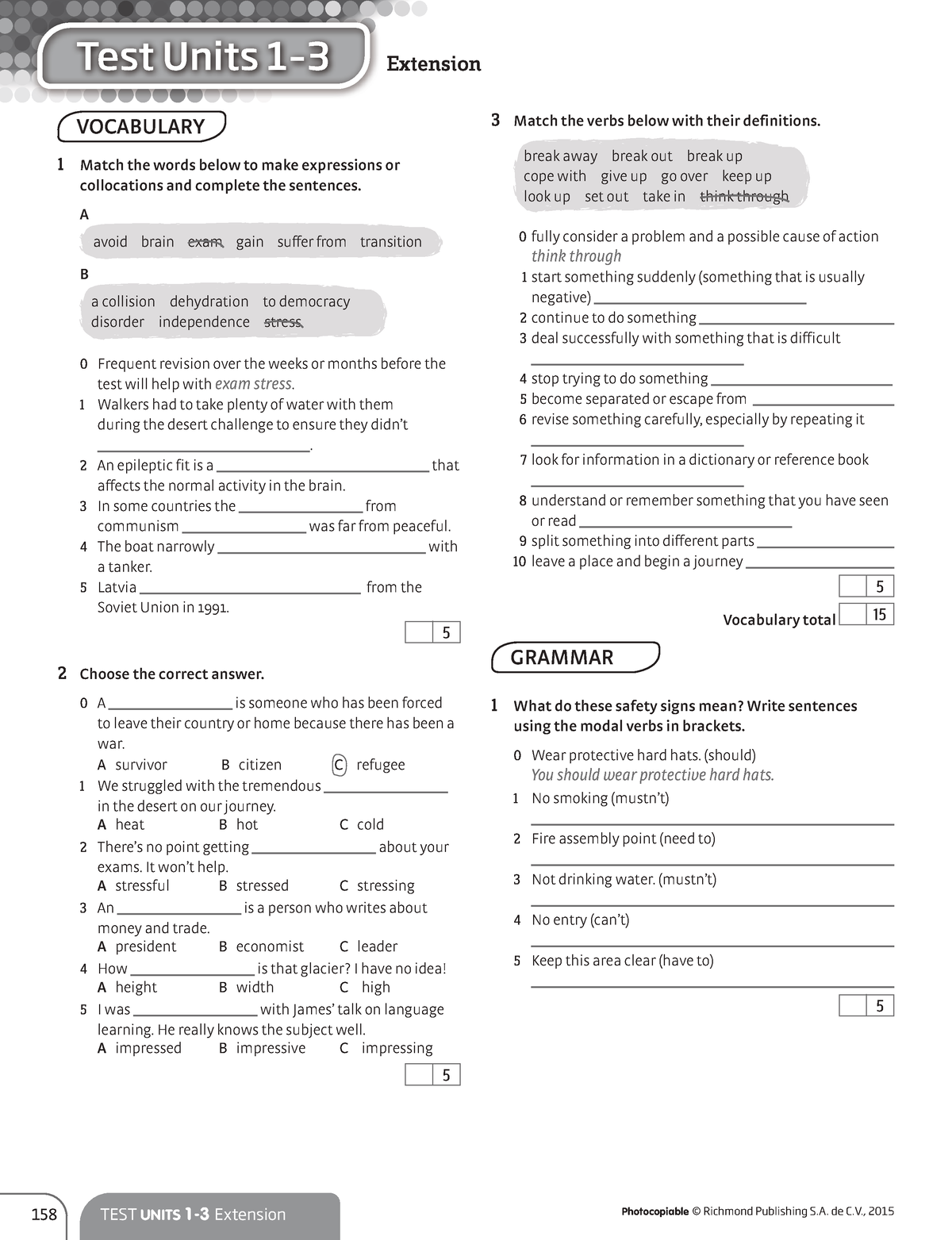 Achievers B2 Test Units 1-3 Extension - Test Units 1–3 Extension ...