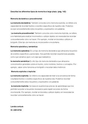 Teorías del aprendizaje y la memoria Evaluación 2 P (1) renovado ...