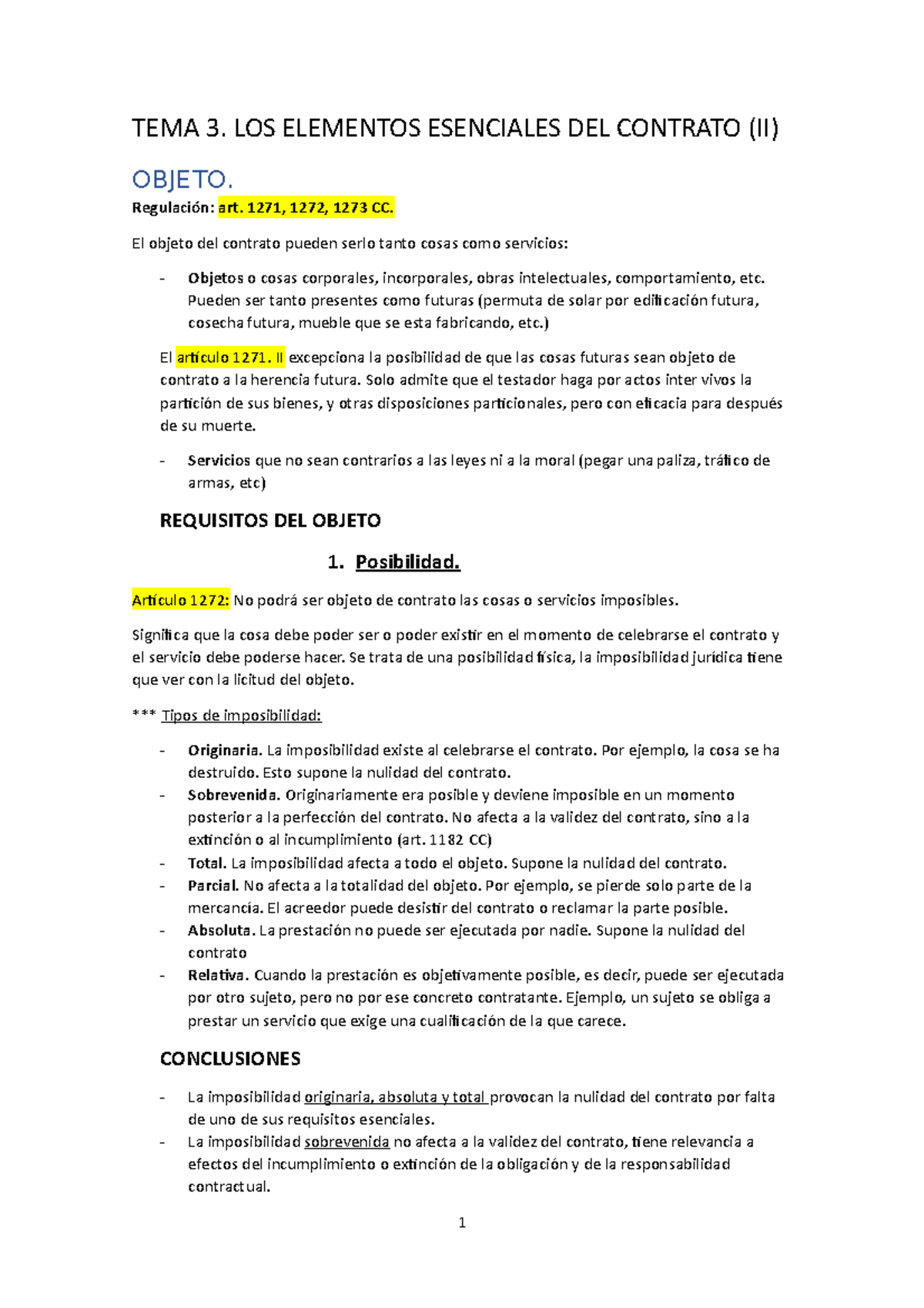TEMA 3 - Apuntes 3 - TEMA 3. LOS ELEMENTOS ESENCIALES DEL CONTRATO (II ...