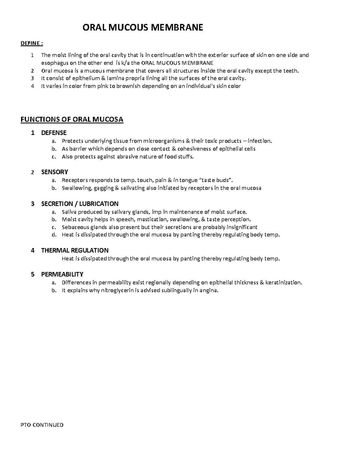 Oral mucous membrane full notes ORAL MUCOUS MEMBRANE DEFINE