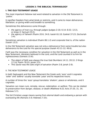 Soteriology - Biblical Principles - SOTERIOLOGY The Doctrine Of The ...