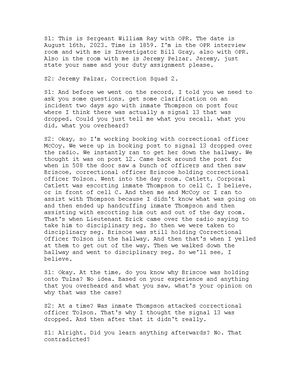 Script - S1: Hello. Hi Stacey, it's Mike Ulyan. Okay. So right now is a ...