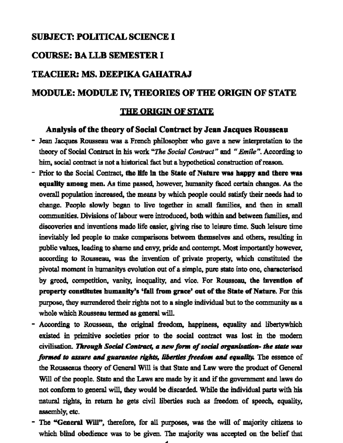 Marxist theory of state ba political science studocu