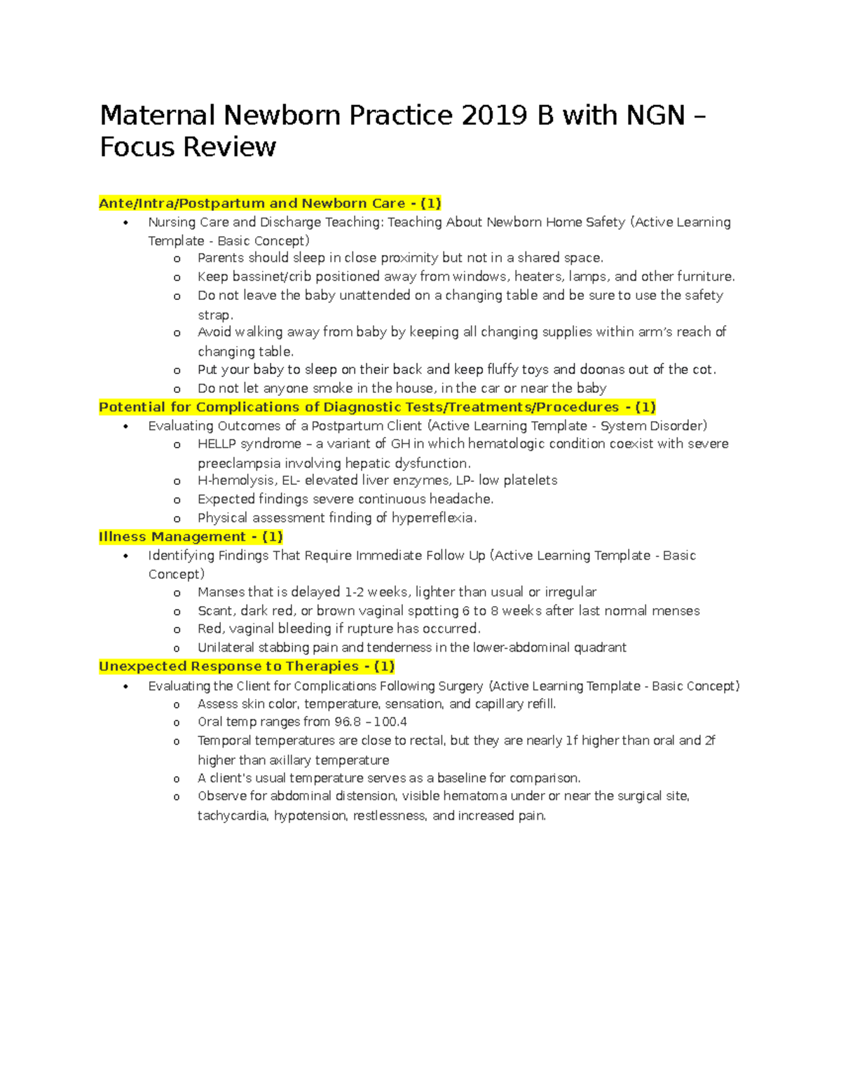 Maternal Newborn Practice B With NGN - Focus Review - Attempt 2 ...