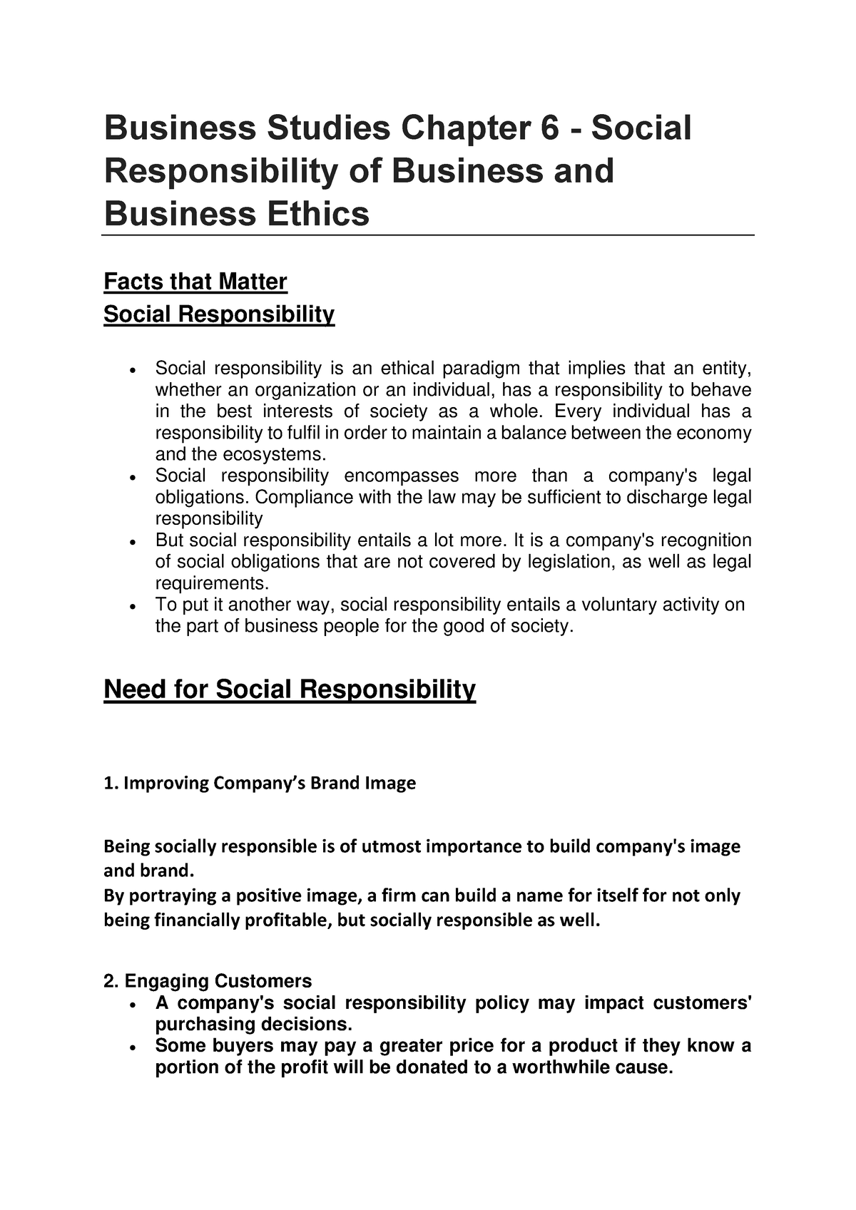 Business Studies Chapter 6 - Every Individual Has A Responsibility To ...