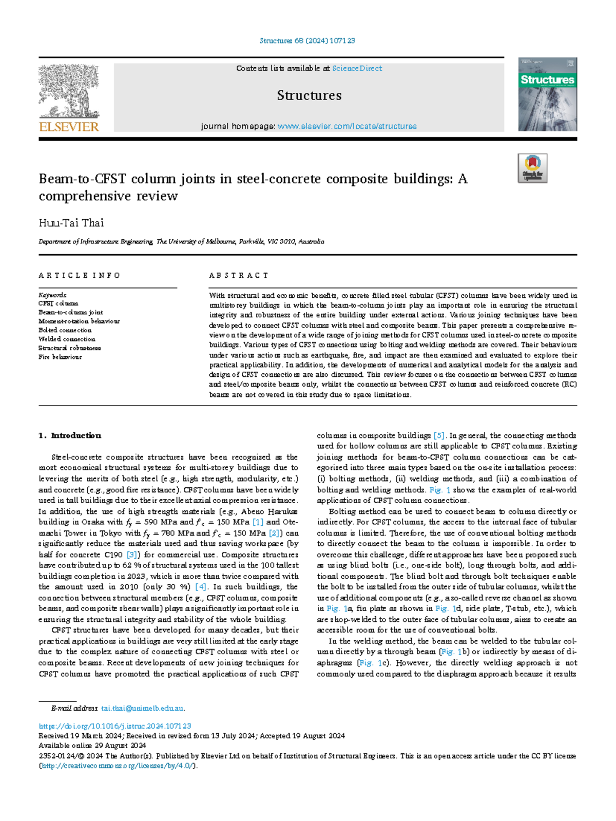 1-s2 - THANKS - Beam-to-CFST column joints in steel-concrete composite ...