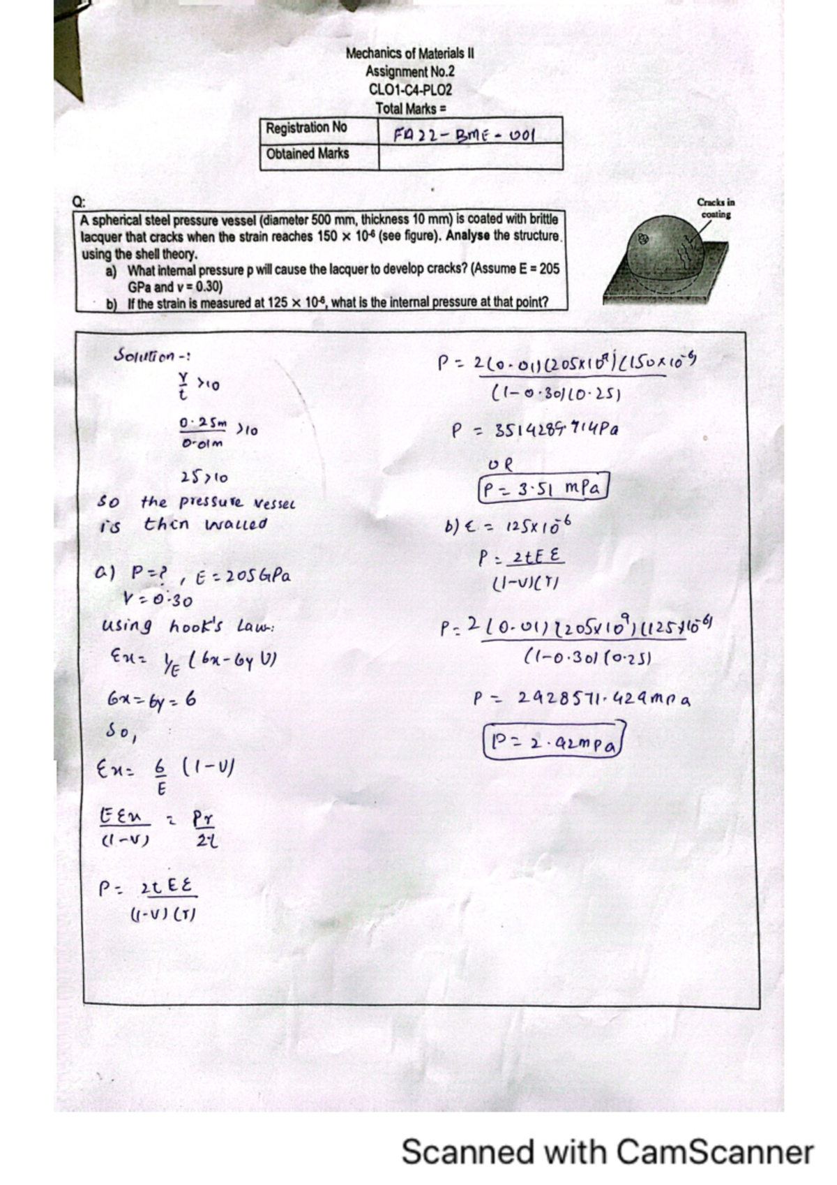 hamza ali assignent no 2 - Mechanics of Materials II - Studocu
