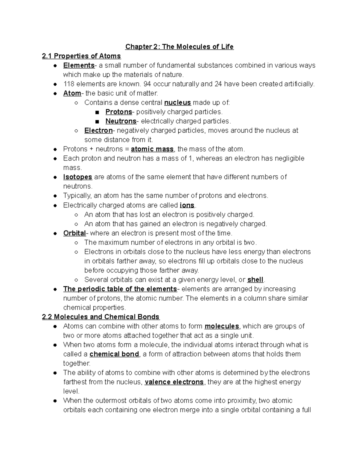 chapter-2-the-molecules-of-life-chapter-2-the-molecules-of-life-2