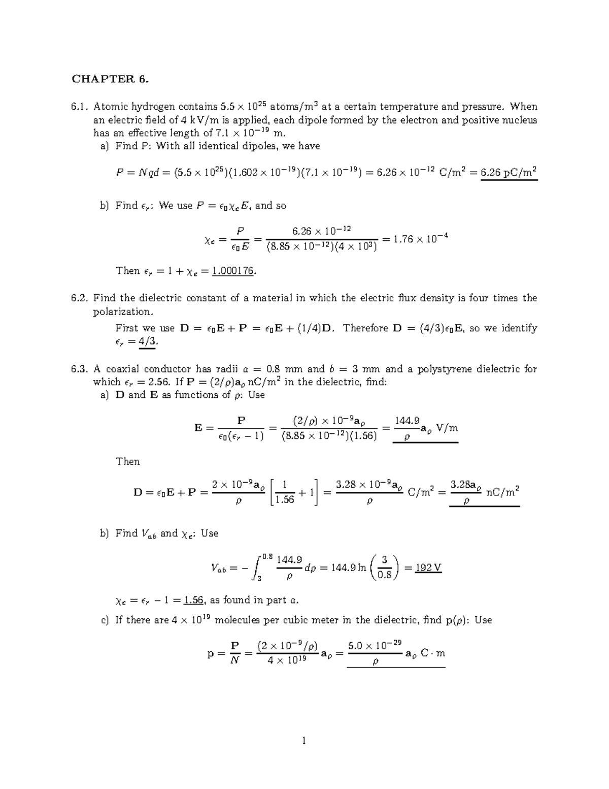 TEORIA ELECTROMAGNETICA SOLUCIONARIO - CHAPTER 6. Atomic hydrogen ...