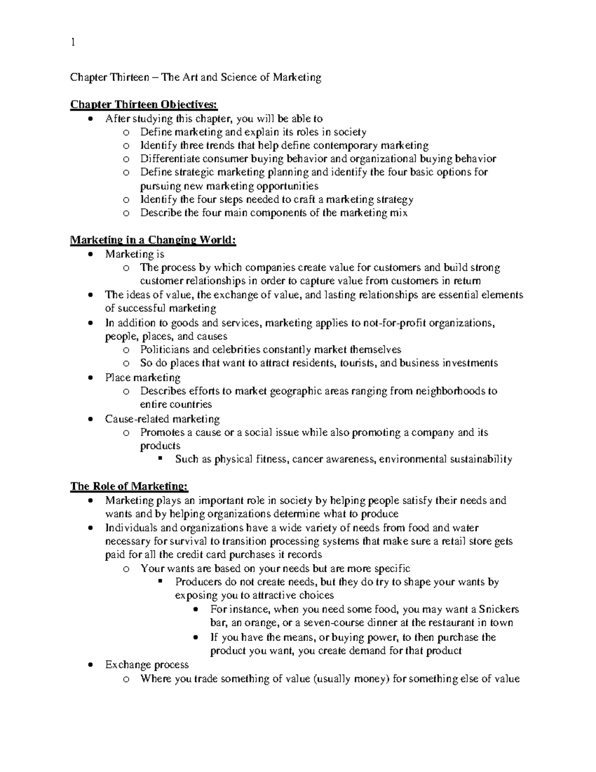 Chapter Thirteen Notes - 1 Chapter Thirteen The Art and Science of ...