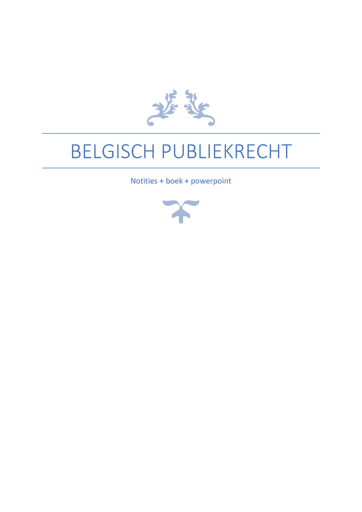 Belgisch Publiekrecht PDF - BELGISCH PUBLIEKRECHT Notities + Boek ...