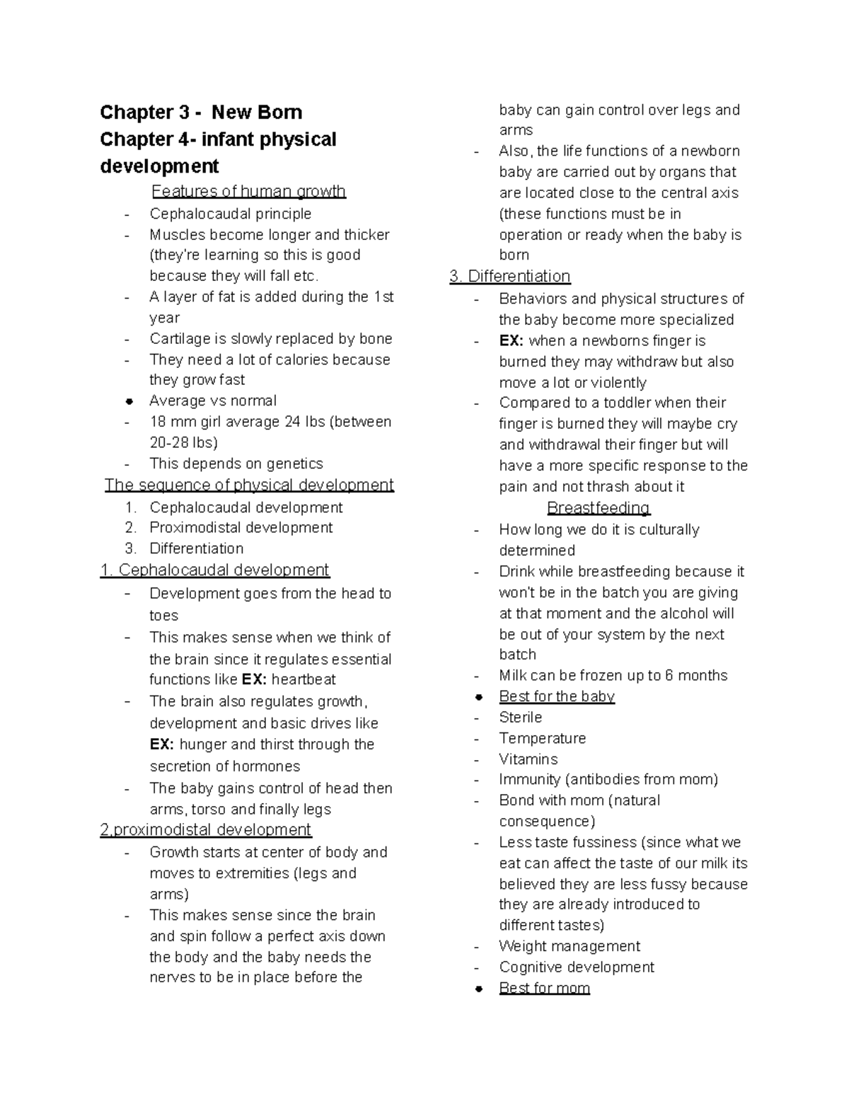 Chapter 3-4- 5-6 EXAM 2 - Lecture notes 4-5-6 - Chapter 3 - New Born ...