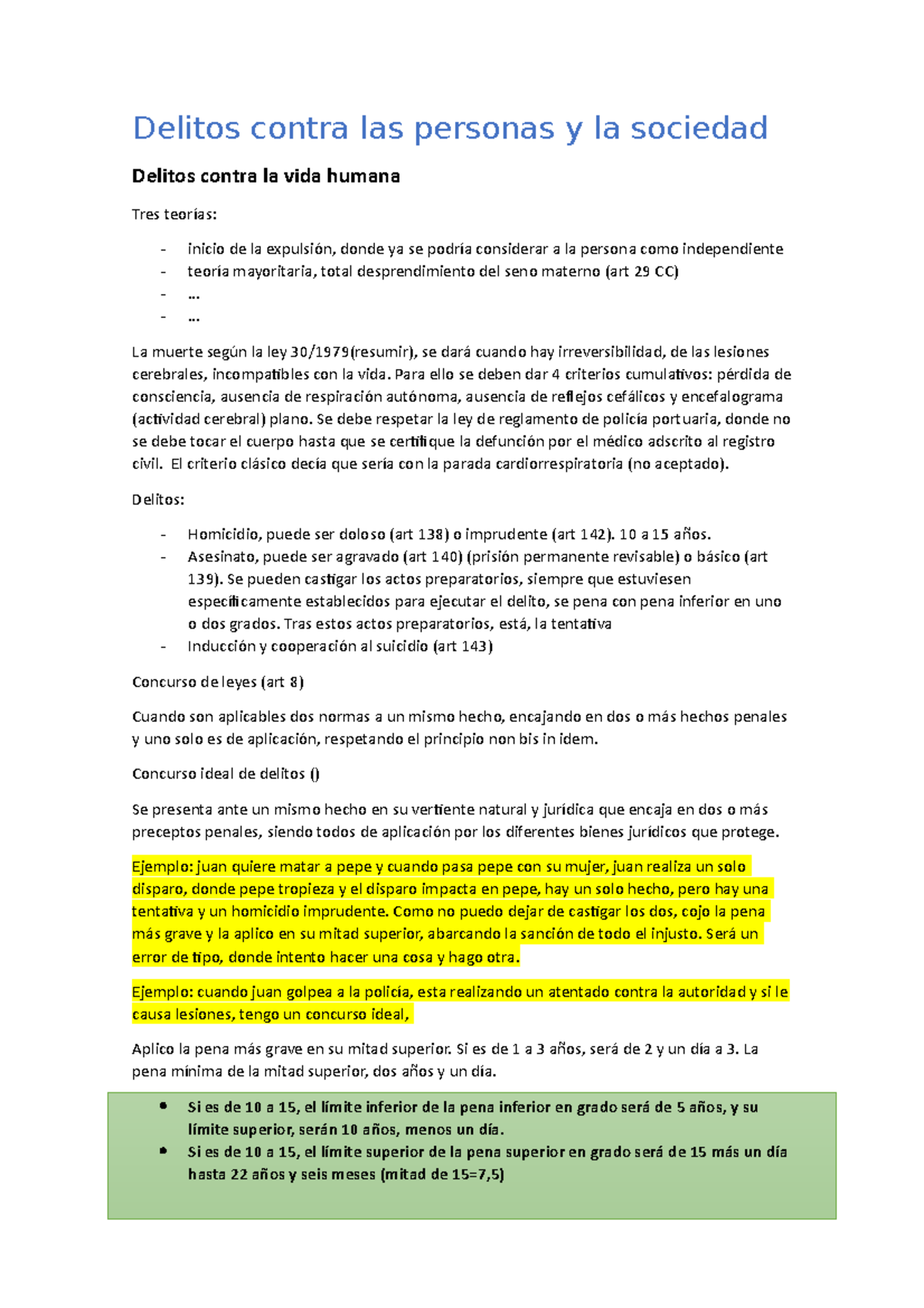 Delitos Contra Las Personas Y La Sociedad - .. ... La Muerte Según La ...