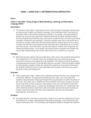 D091 Task 3 Assessment Strategies - DGM2 Task 3: Assessment Strategies ...