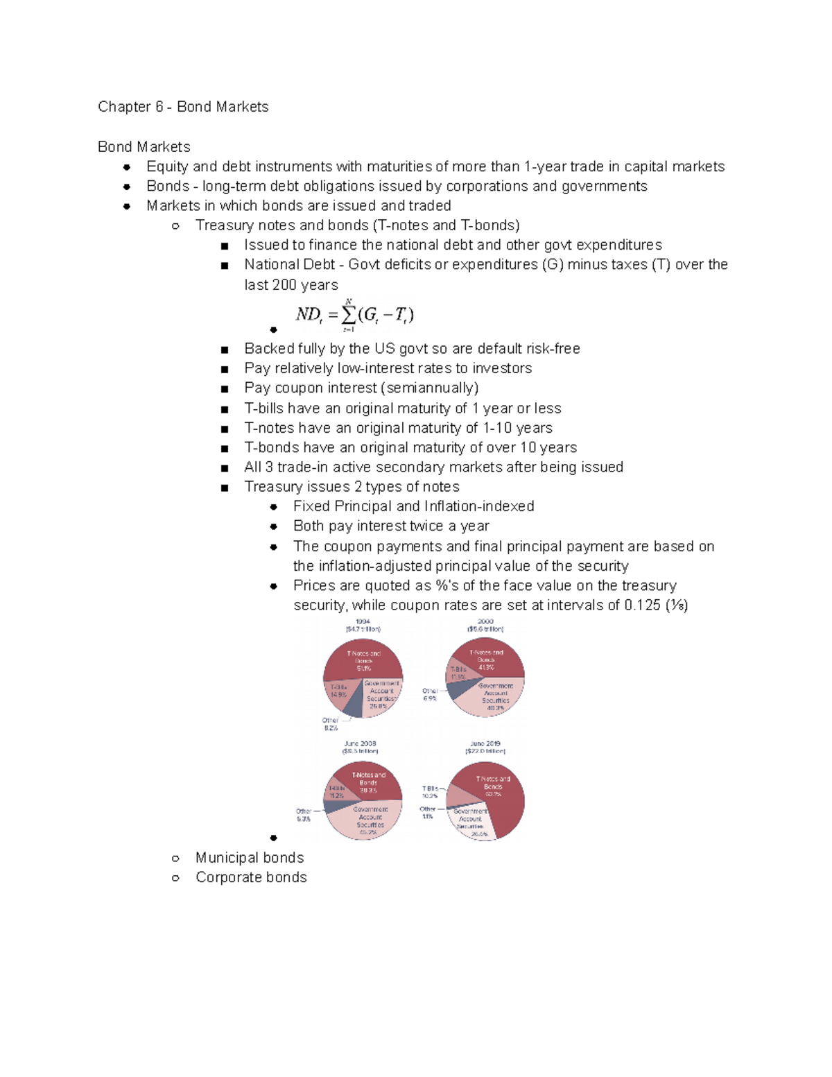Chapter 6 - Chapter 6 - Bond Markets Bond Markets Equity and debt ...