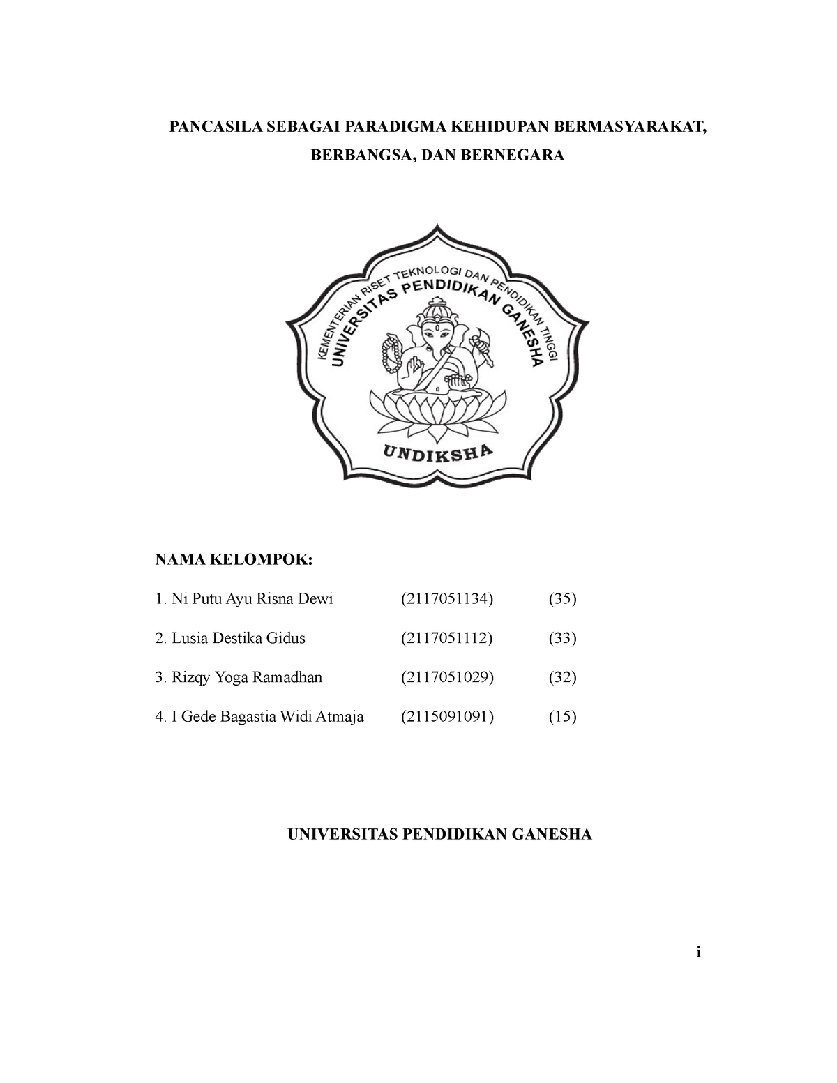 Kelompok 8 Pancasila Pancasila Sebagai Paradigma Kehidupan