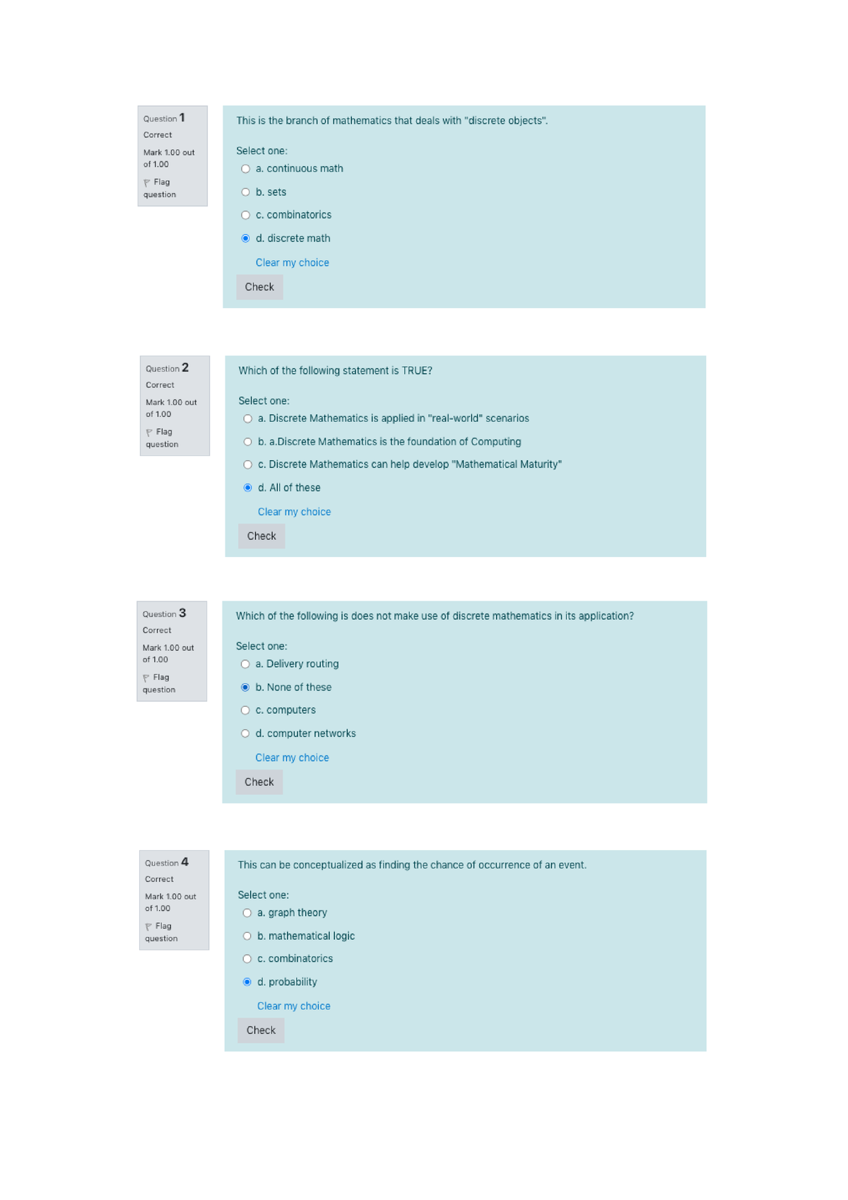 Week 2 - Quiz - All Answer Of Assignment - Discrete Mathematics - Studocu