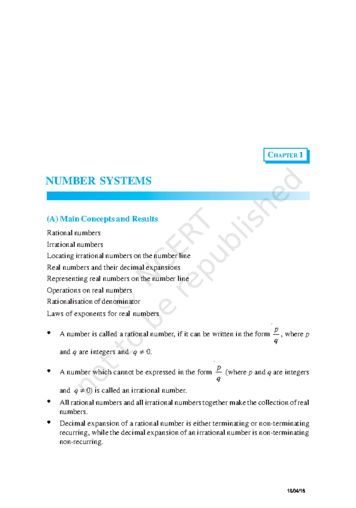 Number system - (A) Main Concepts and Results Rational numbers ...