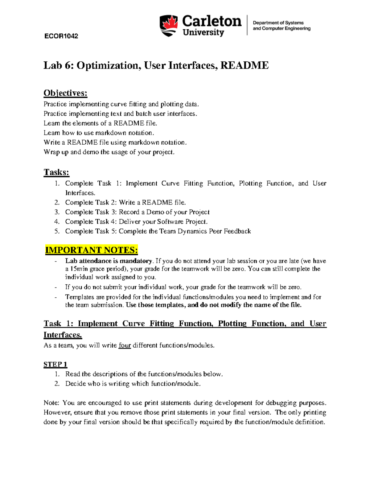 Lab 6 - Plots Curve Fitting UI and Readme Files - Lab 6: Optimization ...