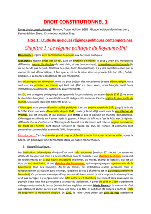 Dissertation n TD droit consti corrigé DISSERTATION TD DROIT CONSTITUTIONNEL LA COUTUME