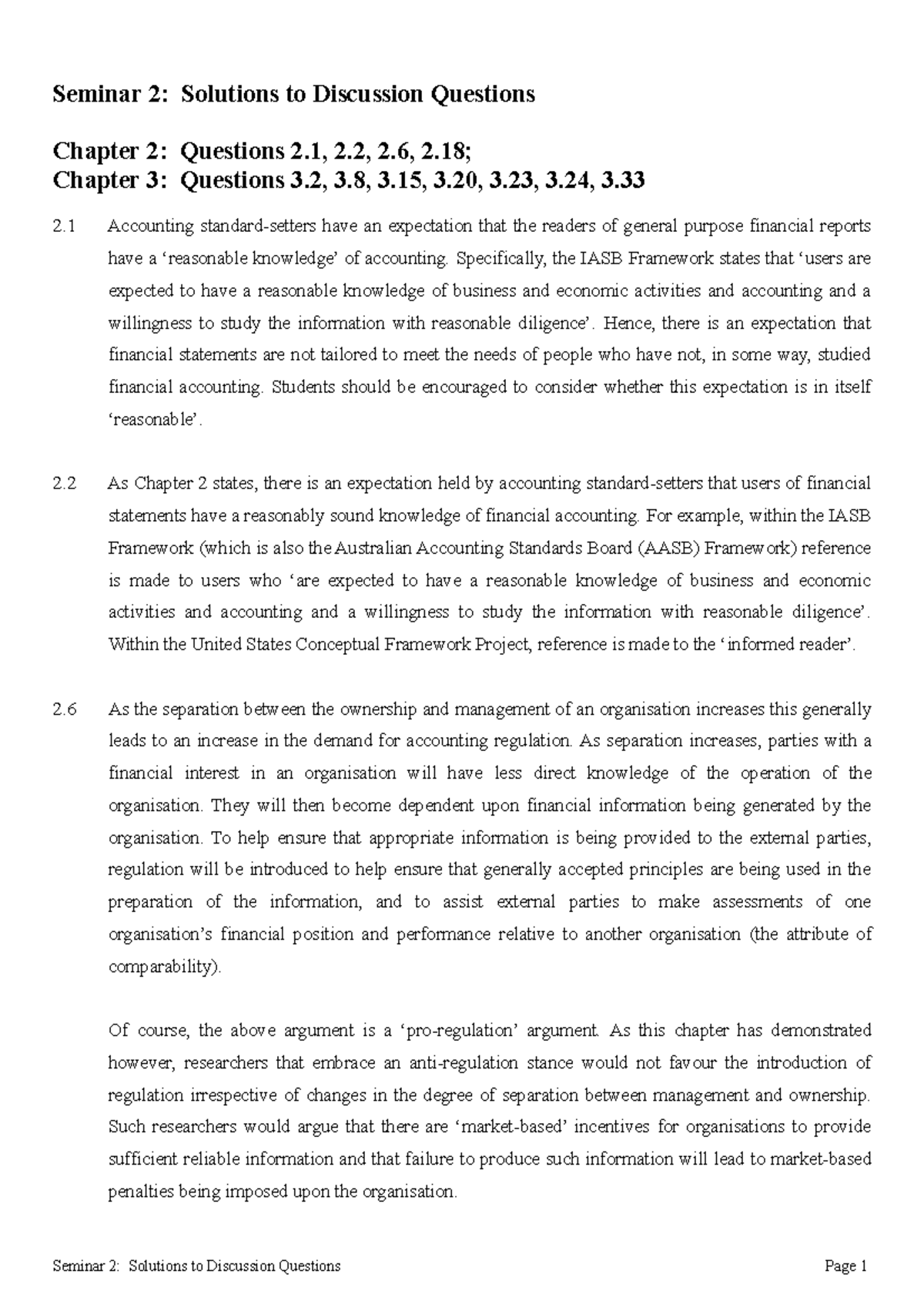 Seminar 2; Question - Solutions - Seminar 2: Solutions to Discussion ...
