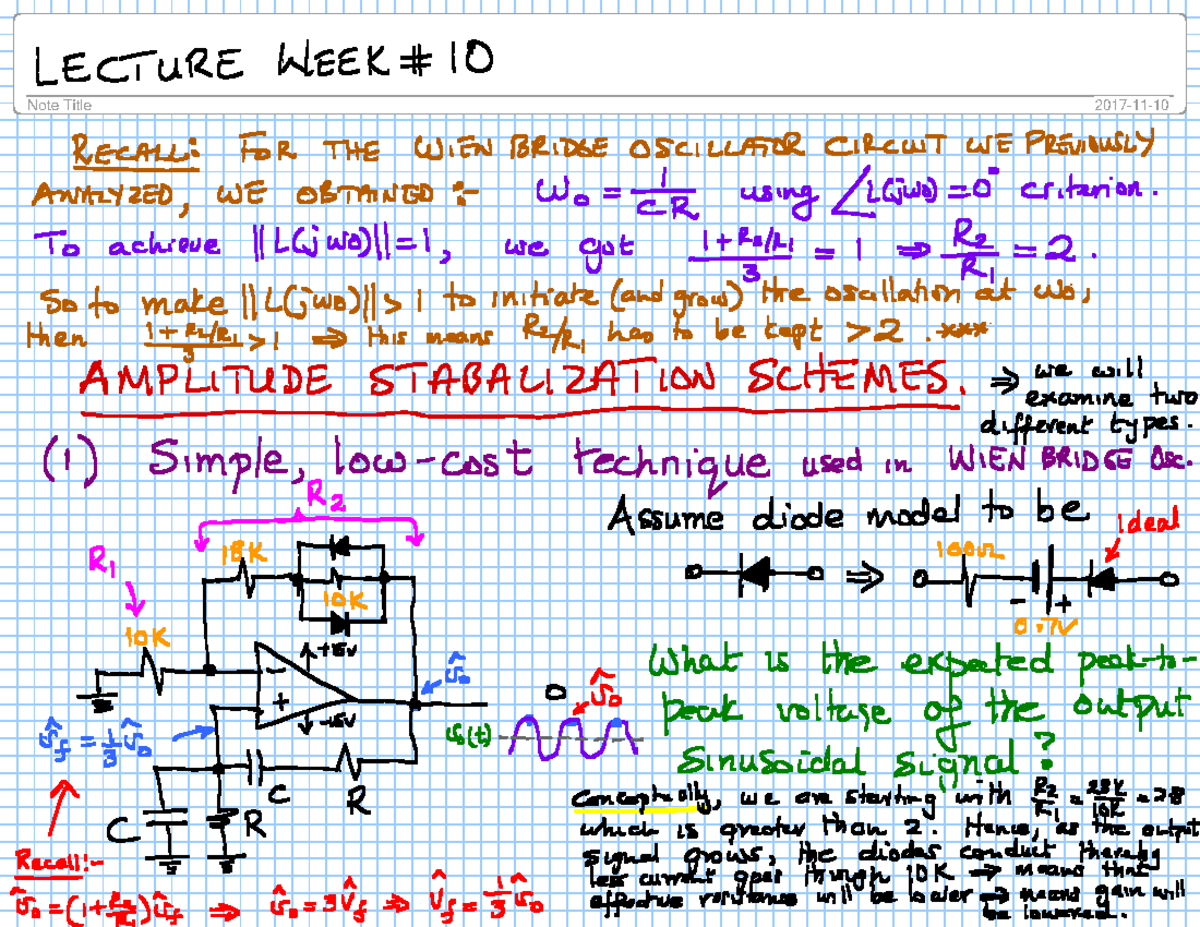 Lecture Week #10 - teacher notes - ELE504 - Studocu