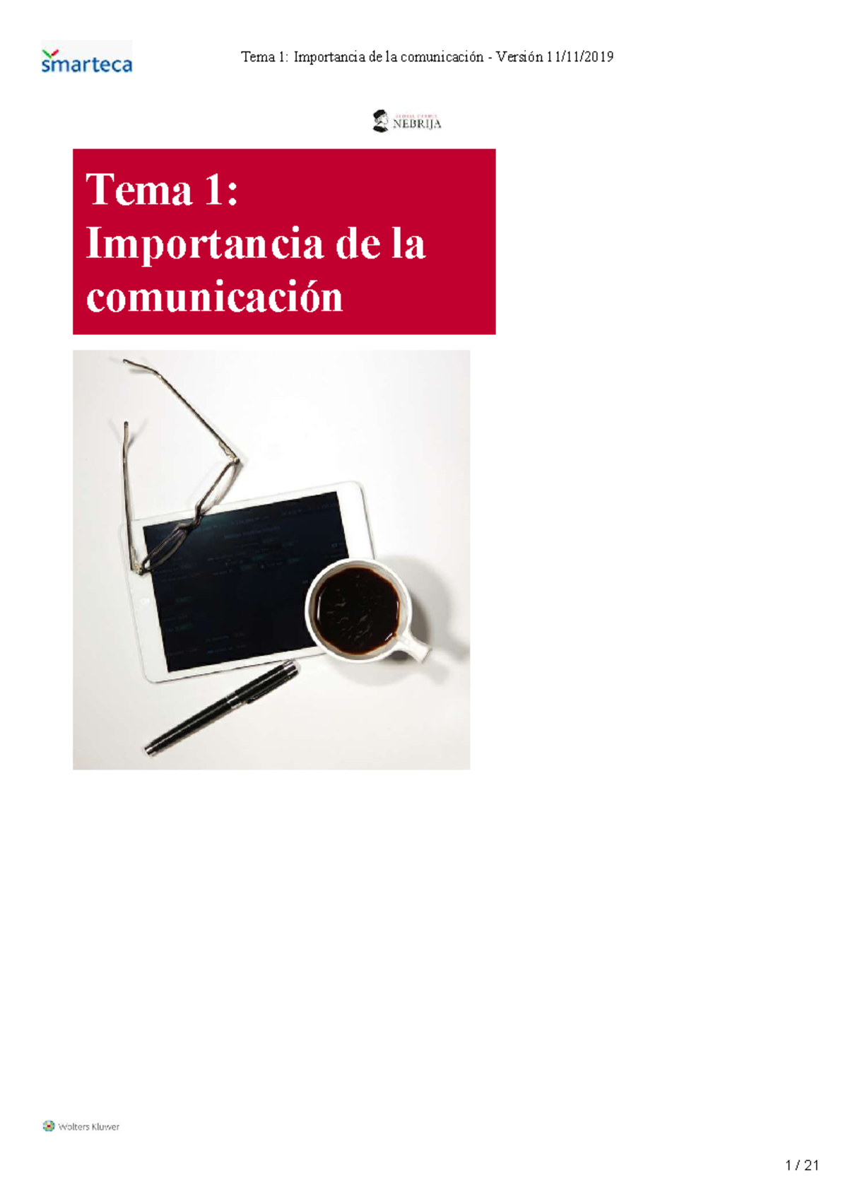 Tema 1 Importancia De La Comunicacion - Version 11 11 2019 - Tema 1 ...