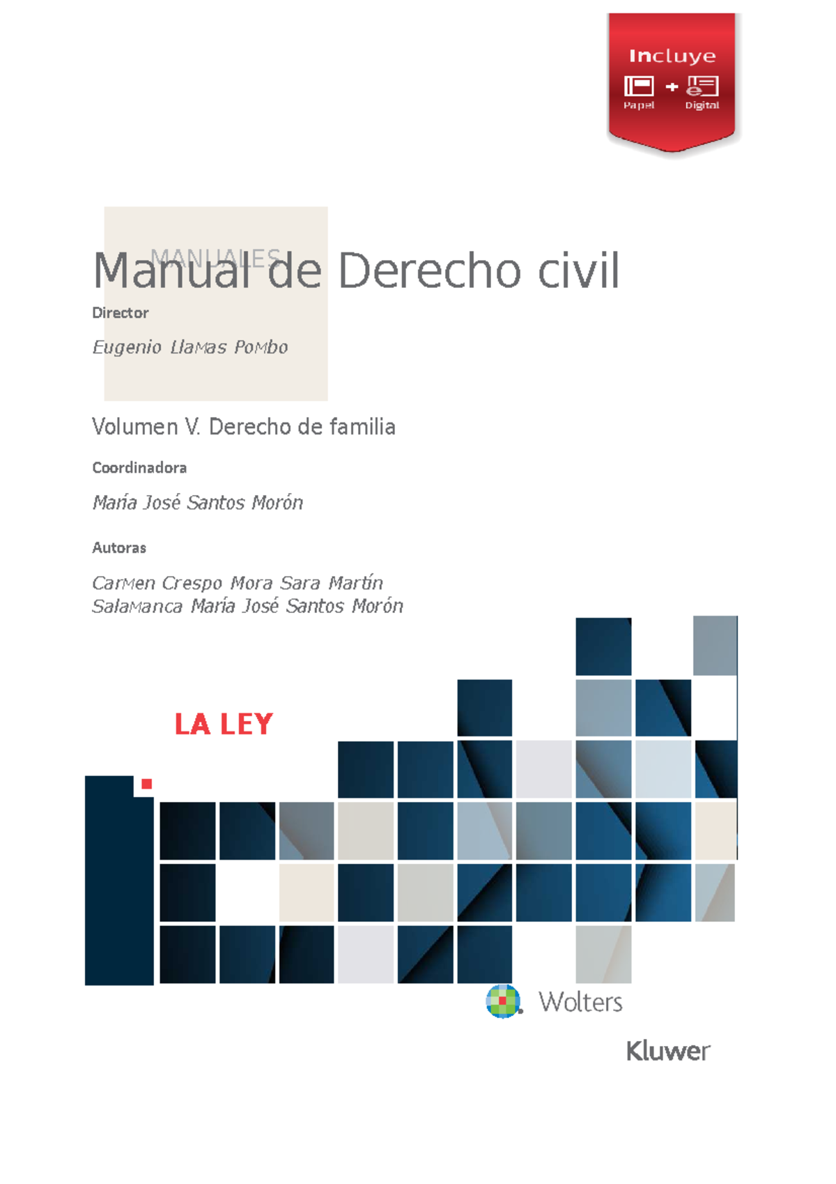 Manual De Derecho Civil Vol. V Eugenio LLamas Pombo Repaginacion ...