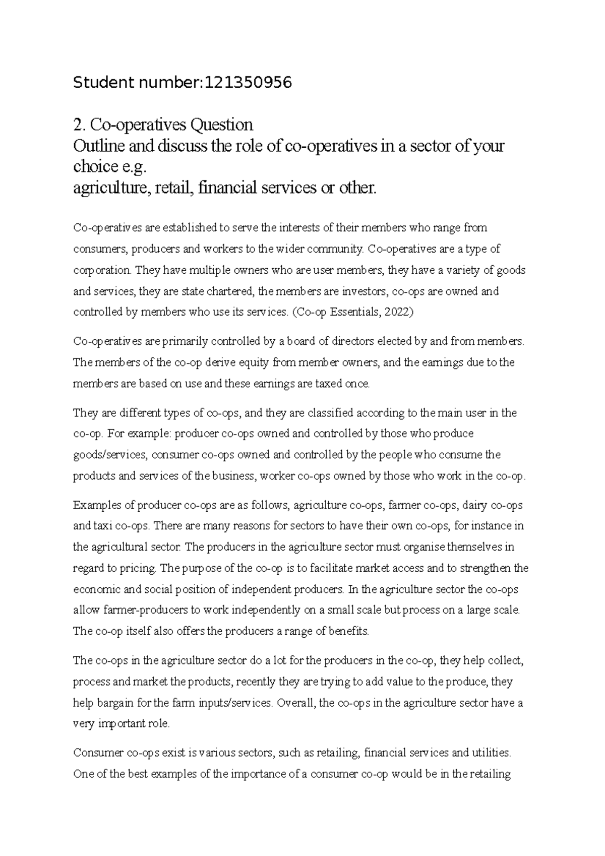 121350956 FE 1101 - example of FE assignment - Student number: 2. Co ...