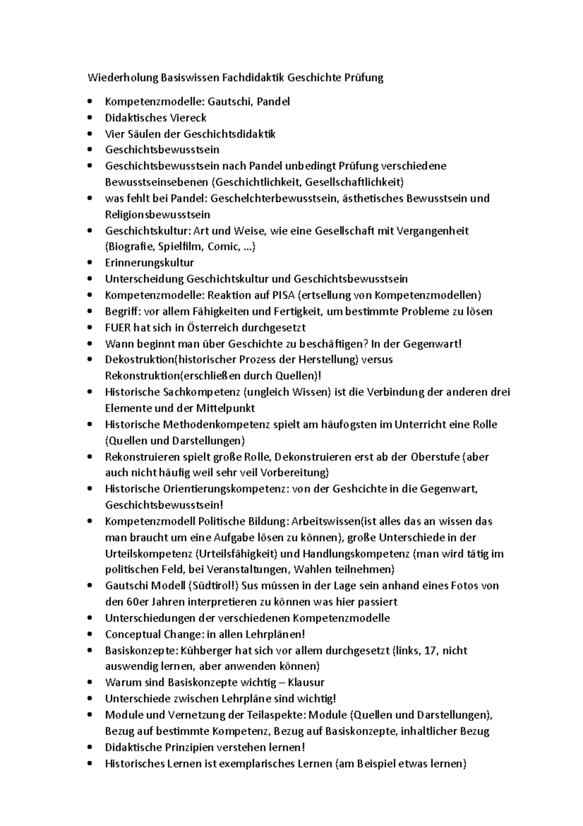 Letzte Vorlesung vor Prüfung - Wiederholung Basiswissen Fachdidaktik ...