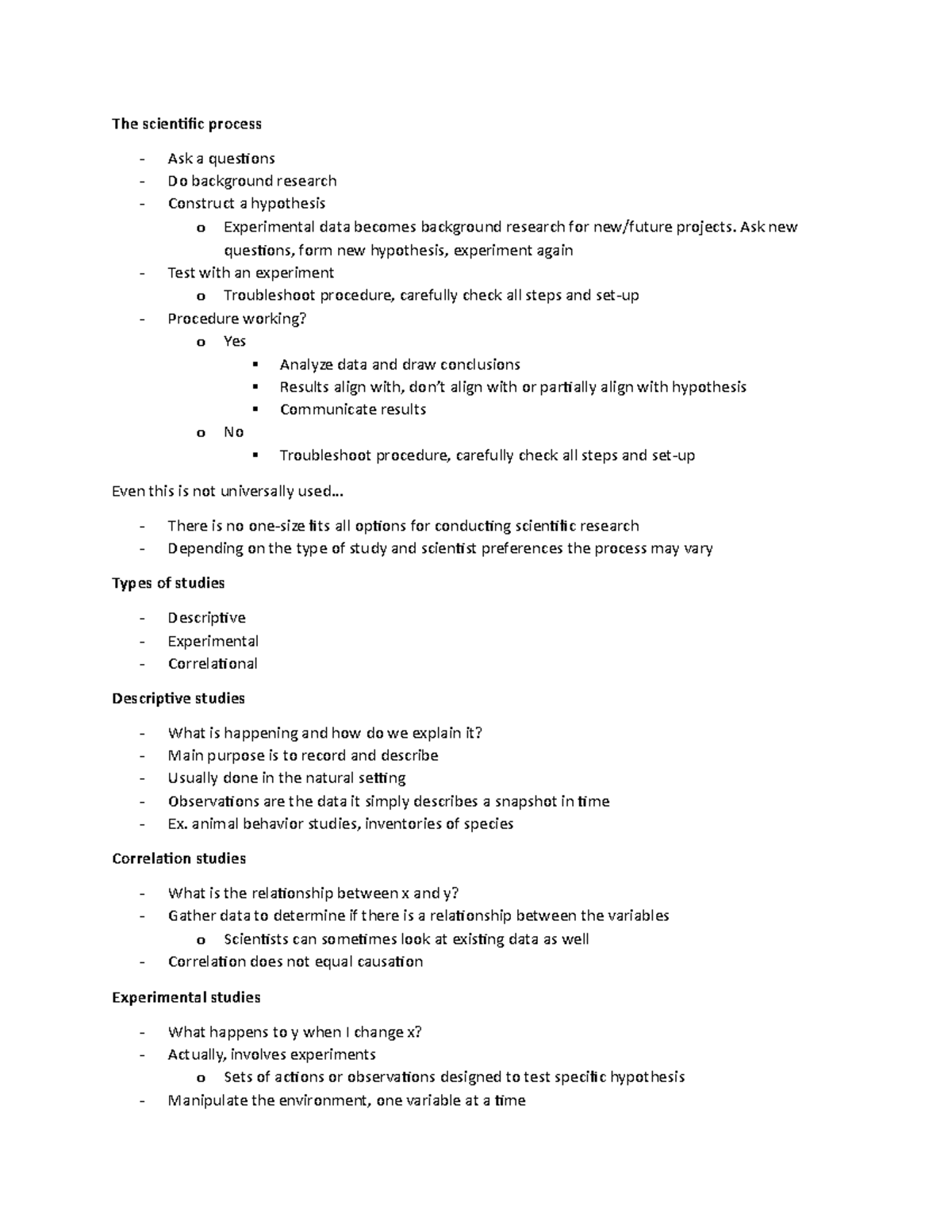 The scientific process - The scientific process Ask a questions Do ...