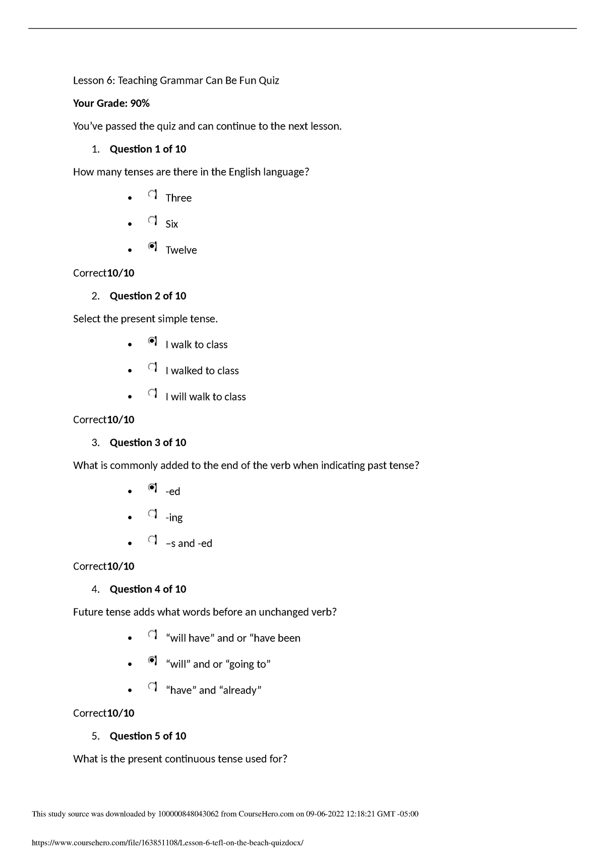 tefl on the beach assignment 6 answers