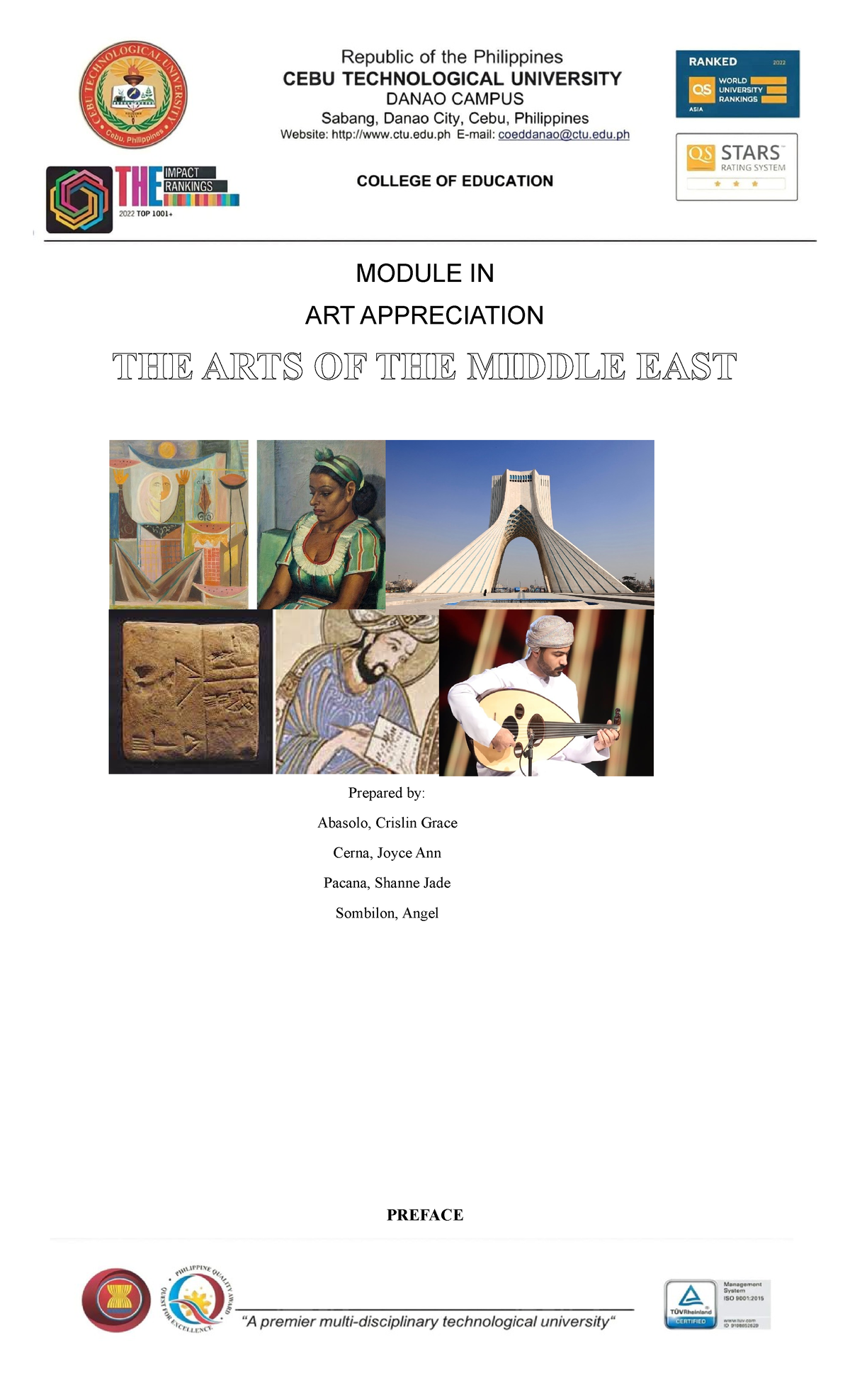 ART- Appreciation Module - MODULE IN ART APPRECIATION THE ARTS OF THE ...