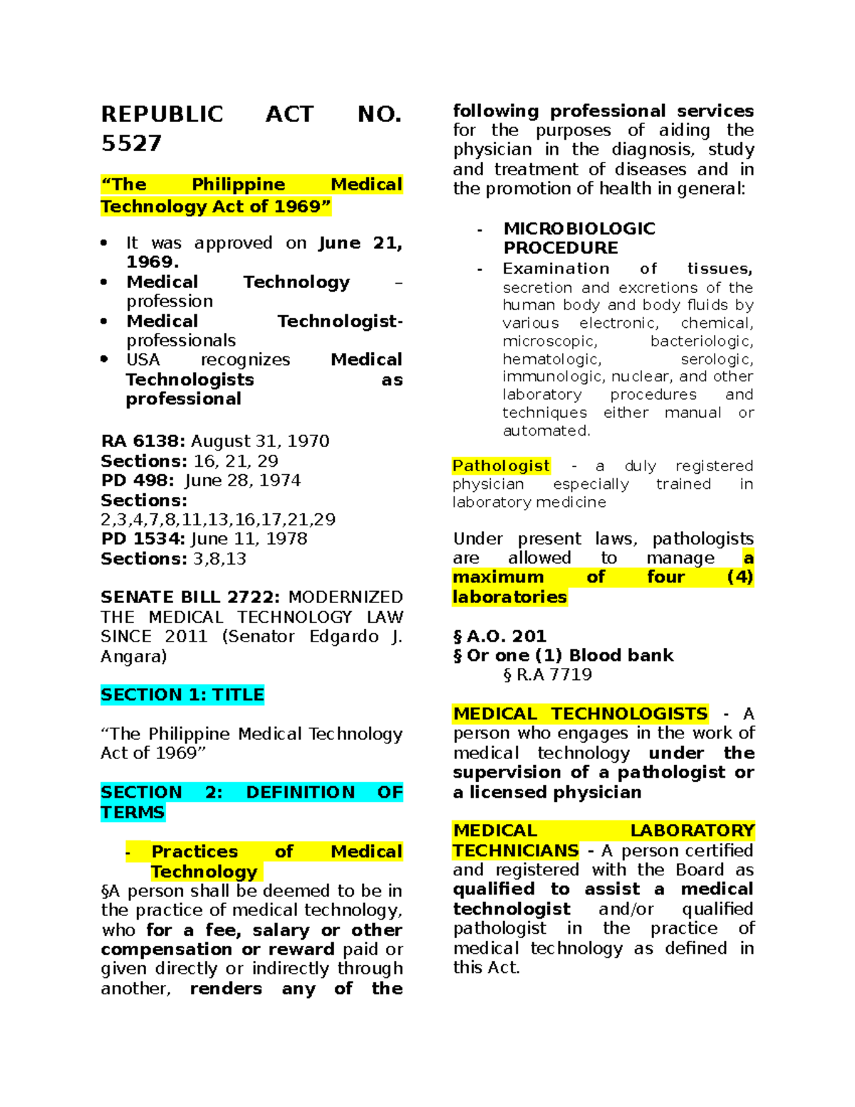 RA 5527 - Lecture for students - REPUBLIC ACT NO. 5527 “The Philippine ...