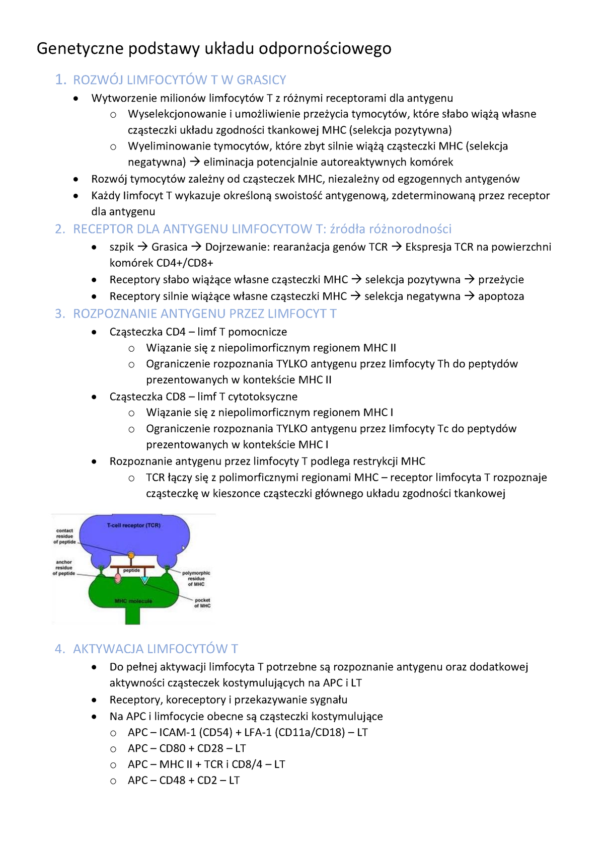 Skrypt Z Genetyki Klinicznej 2022 - Genetyczne Podstawy Układu ...