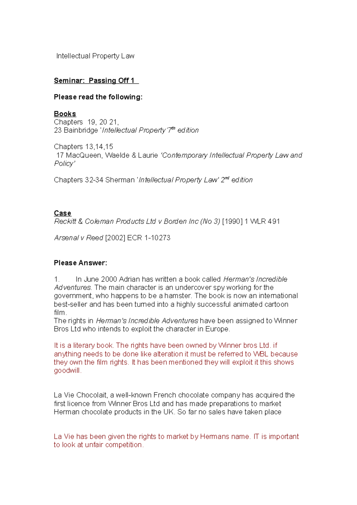 Passing off seminar- IP Law - Intellectual Property Law Seminar ...